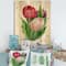 Designart - Beautiful Tulip Flowers - Traditional Print on Natural Pine Wood